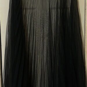 Elegant Black Sheer Skirt